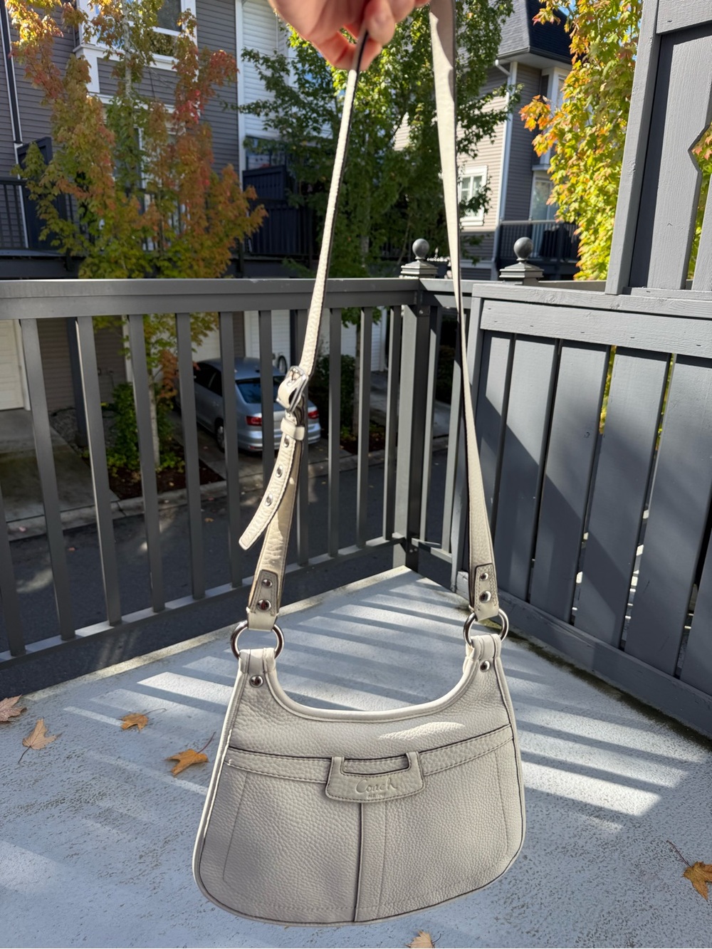 Coach Leather Bag in White